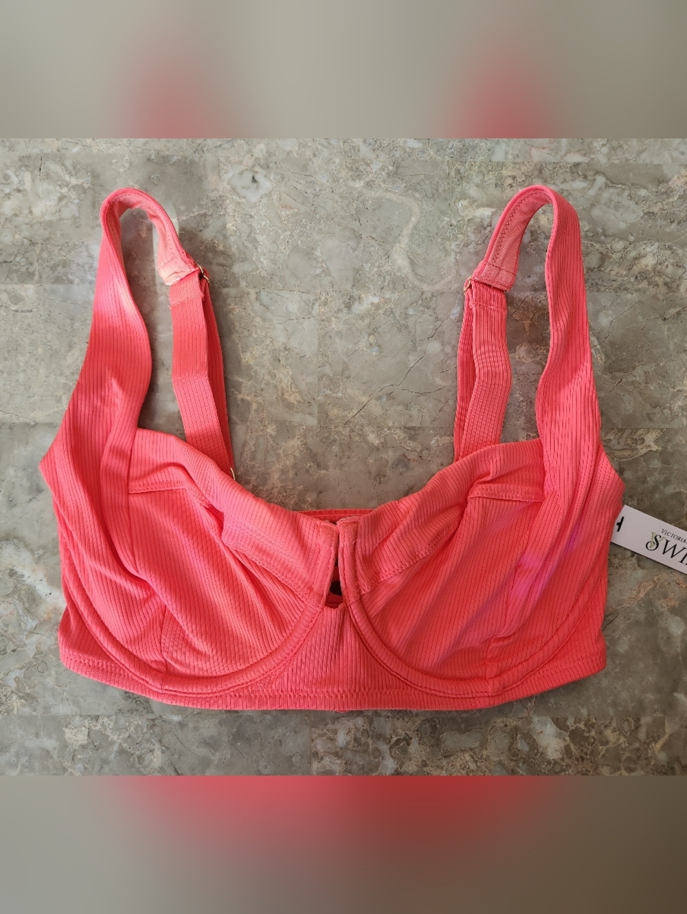 32D 34D 32DD VS Swim Full Coverage Bikini Top Tropical Island Getaway